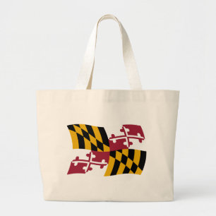 Maryland-Flagge-Tragetasche Jumbo Stoffbeutel