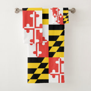 Maryland-Flaggen-Bad-Tuch-Set Badhandtuch Set