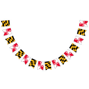 Maryland-Flaggen-Flaggen-Fahne - Wimpel-Fahne Wimpelkette