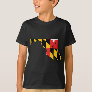 Maryland-Flaggen-Karte T-Shirt