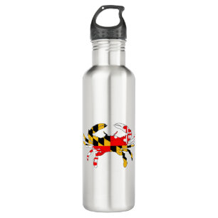 Maryland-Flaggen-Krabbe Edelstahlflasche