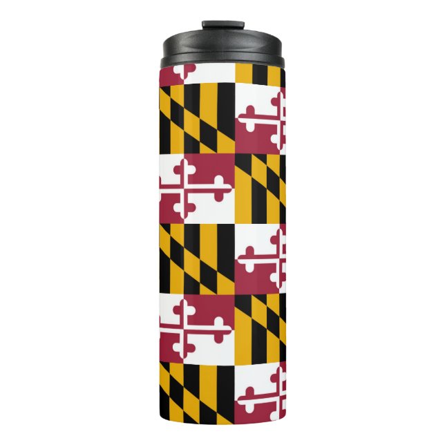 Maryland-Flaggen-Muster Thermosbecher (Vorderseite)