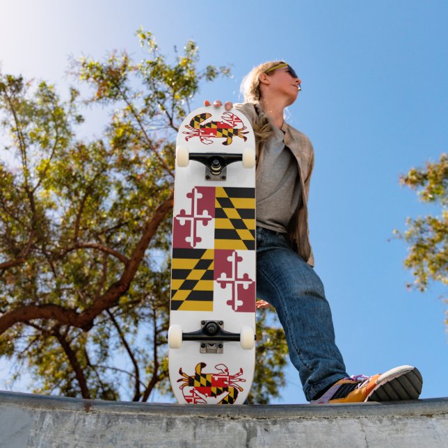 Maryland-Flaggenkrabbe Skateboard (Außenbereich 1)