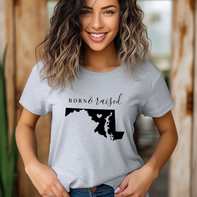Maryland Geboren and Raised Staat T-Shirt (Von Creator hochgeladen)