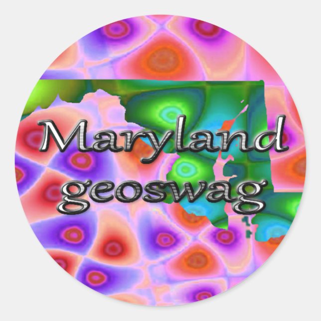 Maryland Géocaching Fournitures Stickers Géoswag (Devant)