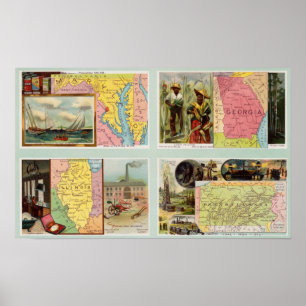 Maryland, Georgia, Illinois, Pennsylvania Poster