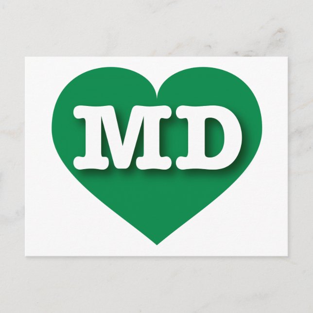Maryland Green Heart - I Liebe MD Postkarte (Vorderseite)