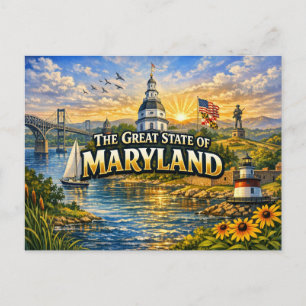 Maryland Grüße Postkarte