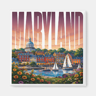 Maryland Hafen Wasserfront Chesapeake Bay Charme Magnet