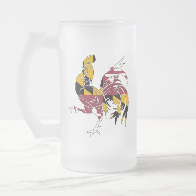 Maryland-Hahn Mattglas Bierglas (Links)