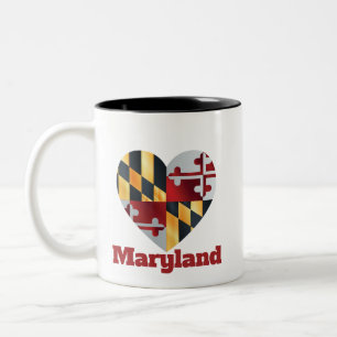 Maryland Heart Flag Zweifarbige Tasse