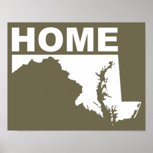 Maryland-Heimat-Poster-Schild fern der Heimat Poster