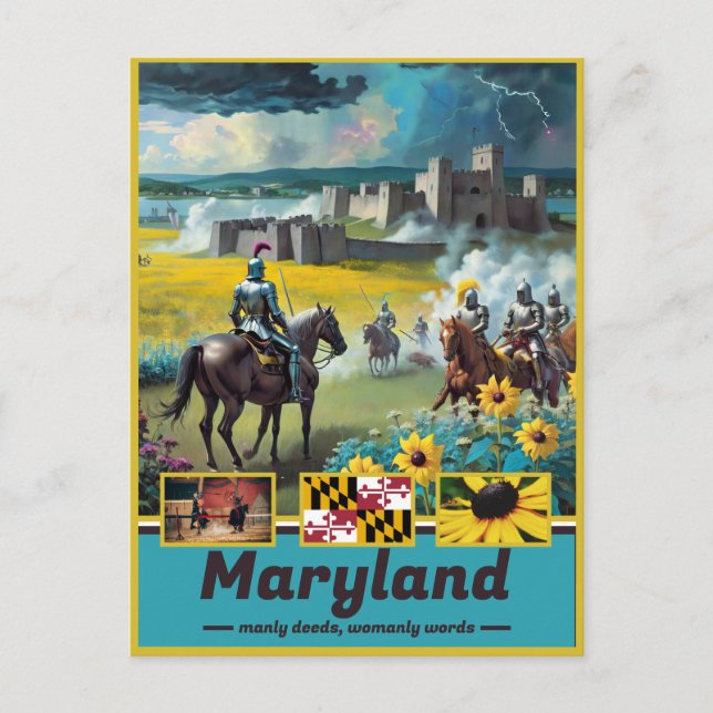 Maryland Historischer Surrealismus Postkarte (Vorderseite)