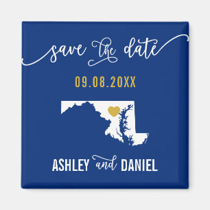 Maryland Hochzeit der Marine Sichern Sie die Datum Magnet