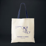 Maryland-Hochzeits-Willkommens-Taschen-Tasche, Tragetasche<br><div class="desc">Wedding willkommene Geschenktasche, die Kartengraphik kennzeichnet. Ihre Gäste sind die Liebe gewillt, die in ihr Hotel überprüft und diese Tasche gefüllt mit Leckereien sie erwartend findet. Sie können das Herz zum Standort Ihres großen Tages unter Verwendung in Position bringen "besonders anfertigen weiter" Eigenschaft.</div>