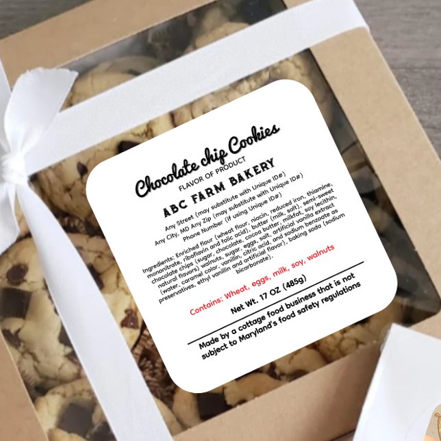 Maryland Hütte Law Label Quadratischer Aufkleber (Von Creator hochgeladen)