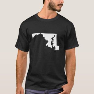Maryland in Weiß und Schwarz T-Shirt