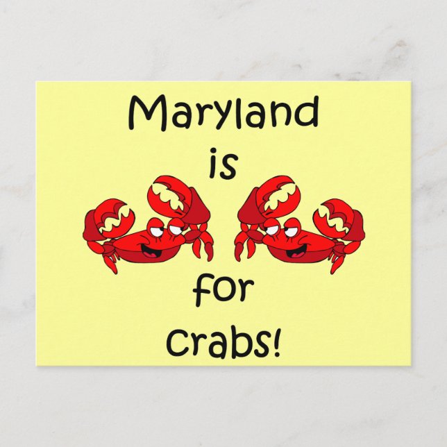 Maryland ist für Crabs Postkarte (Vorderseite)
