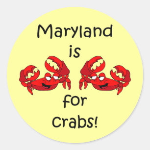 Maryland ist für Crabs Runder Aufkleber