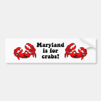 Maryland ist für Krabben Autoaufkleber