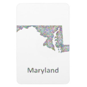 Maryland-Karte Magnet