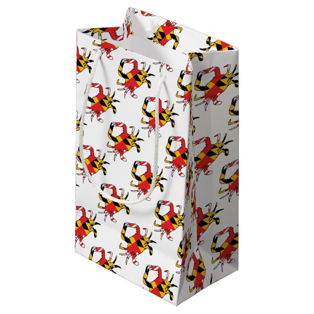 Maryland-Krabbe Kleine Geschenktüte (Vorderseite Schrägansicht)