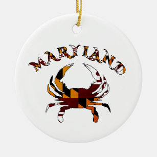 Maryland-Krabben-Flagge Keramikornament