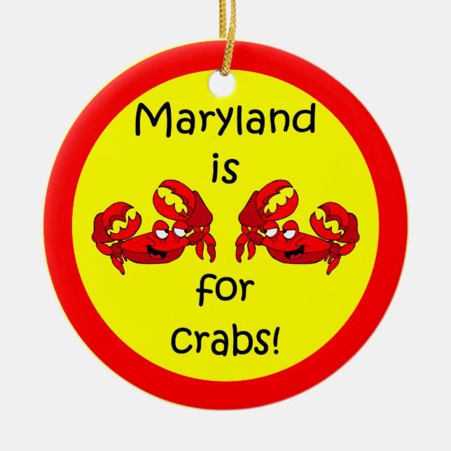 Maryland-Krabben Keramik Ornament (Vorne)