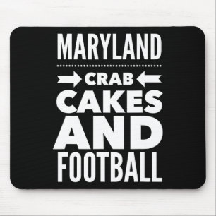 Maryland-Krabbenkuchen und Football Mousepad