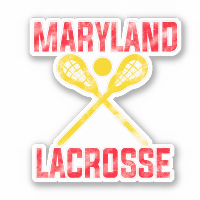 Maryland Lacrosse Typografy Design Sticker (Vorderseite)