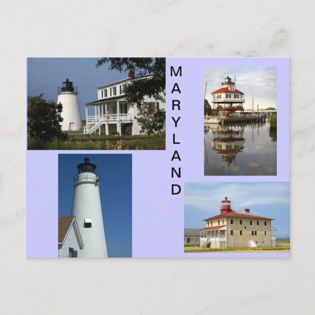 Maryland Lighthouses Postkarte (Vorderseite)