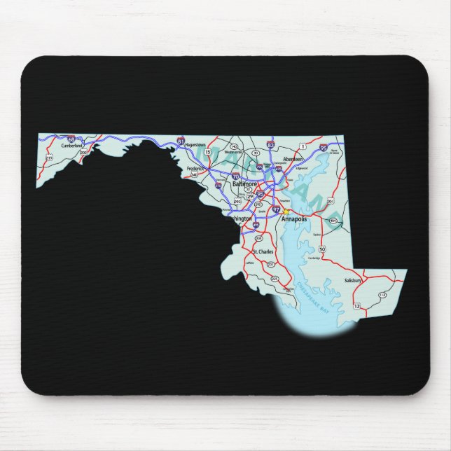 Maryland Map Mousepad (Vorne)