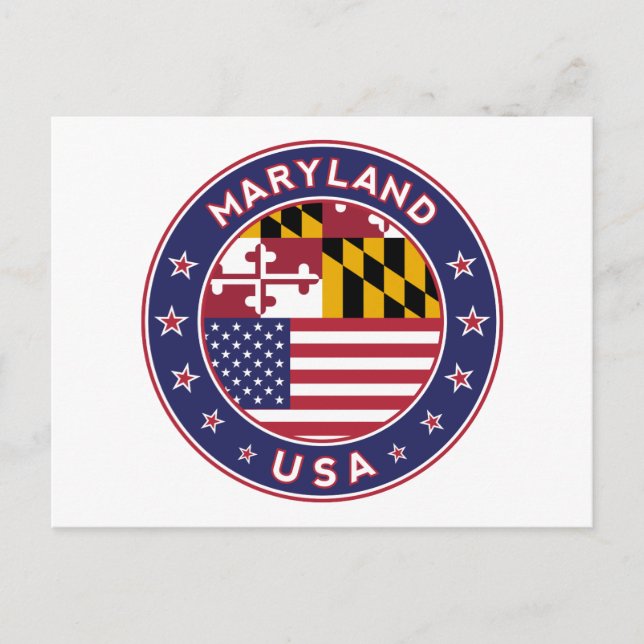 Maryland, Maryland Aufkleber, Handy, Tasche Postkarte (Vorderseite)