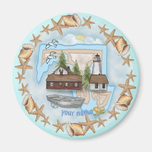 Maryland Muscheln Lighthouse Magnet