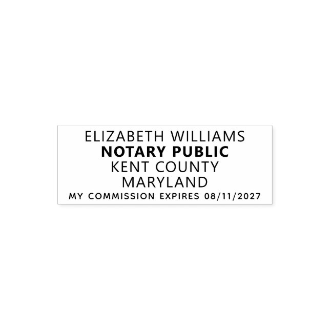 Maryland Notary Public Permastempel (Design)