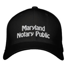 Maryland Notary Public Sticked Baseball Cap Bestickte Baseballkappe