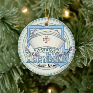 Maryland Nurse Keramik Ornament