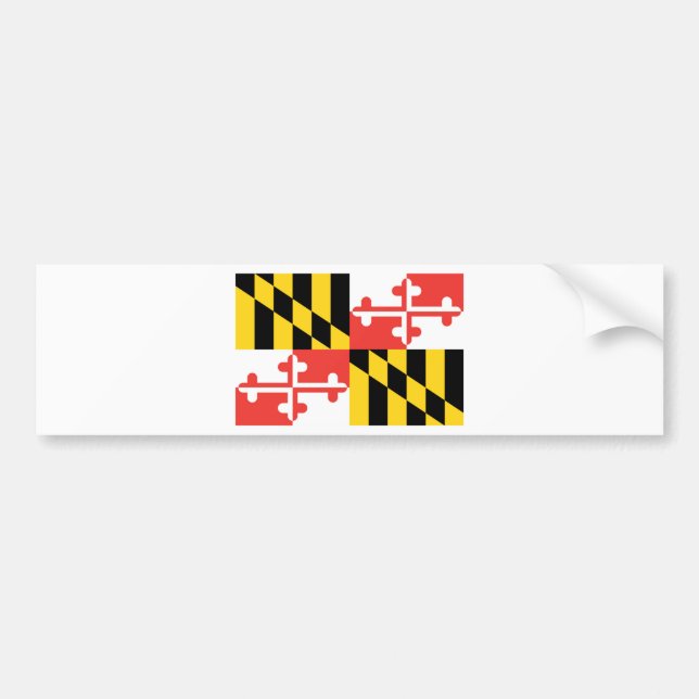 Maryland Offizielle Staatsflagge Autoaufkleber (Vorne)