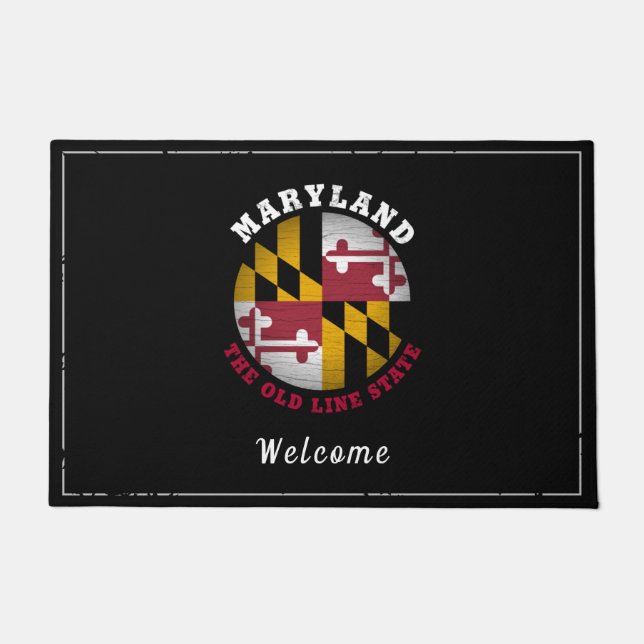MARYLAND OLD LINE STAAT FLAG FUßMATTE (Vorderseite)