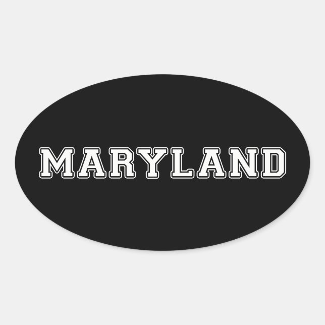 Maryland Ovaler Aufkleber (Vorderseite)