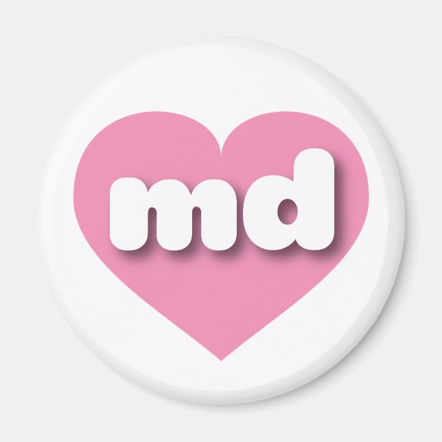 Maryland pink heart - I Liebe md Magnet (Vorne)