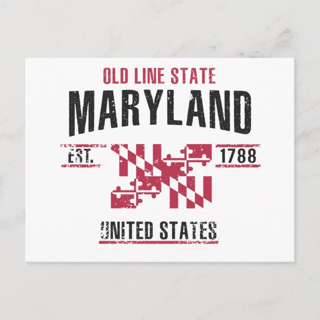 Maryland Postkarte (Vorderseite)