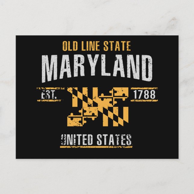 Maryland Postkarte (Vorderseite)