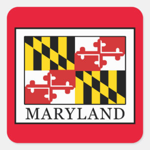 Maryland Quadratischer Aufkleber