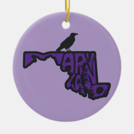 Maryland Raven Christmas Tree Keramik Ornament