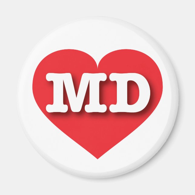Maryland Red Heart - I Liebe MD Magnet (Vorne)