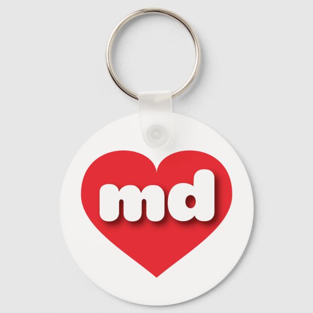 Maryland red heart - I Liebe md Schlüsselanhänger (Vorderseite)