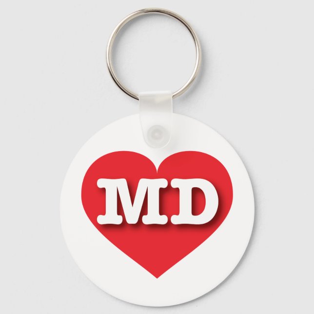 Maryland Red Heart - I Liebe MD Schlüsselanhänger (Vorderseite)
