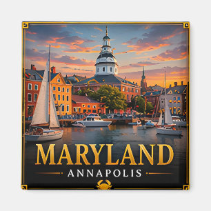 📍 Maryland Reiseandenken für Erstreisende Magnet
