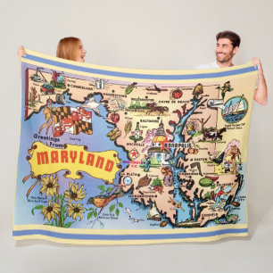 Maryland Retro-Wurfdecke Fleecedecke